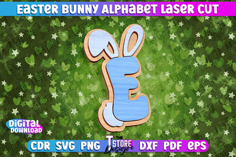 Easter Alphabet Laser Cut | Easter Design | CNC Files SVG The T Store Design 