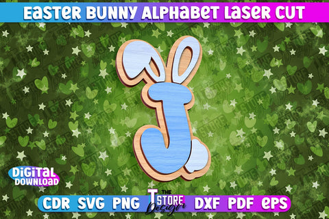 Easter Alphabet Laser Cut | Easter Design | CNC Files SVG The T Store Design 
