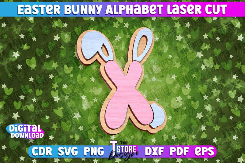 Easter Alphabet Laser Cut | Easter Design | CNC Files SVG The T Store Design 
