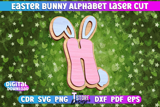 Easter Alphabet Laser Cut | Easter Design | CNC Files SVG The T Store Design 