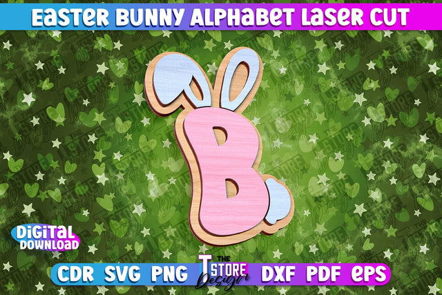 Easter Alphabet Laser Cut | Easter Design | CNC Files SVG The T Store Design 