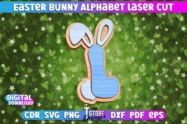 Easter Alphabet Laser Cut | Easter Design | CNC Files SVG The T Store Design 