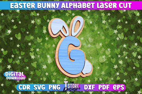 Easter Alphabet Laser Cut | Easter Design | CNC Files SVG The T Store Design 