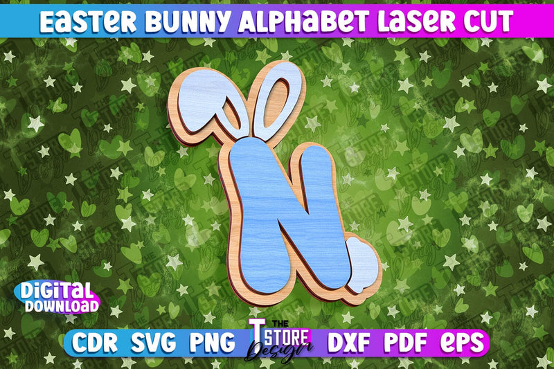 Easter Alphabet Laser Cut | Easter Design | CNC Files SVG The T Store Design 