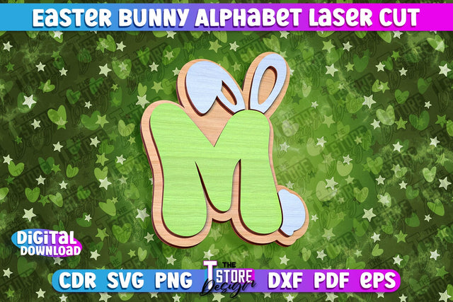 Easter Alphabet Laser Cut | Easter Design | CNC Files SVG The T Store Design 