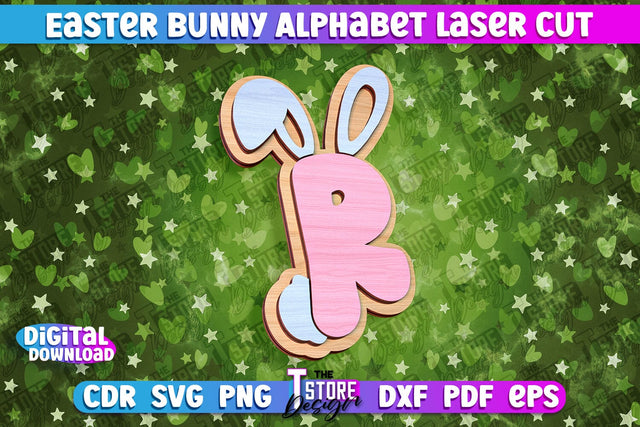 Easter Alphabet Laser Cut | Easter Design | CNC Files SVG The T Store Design 