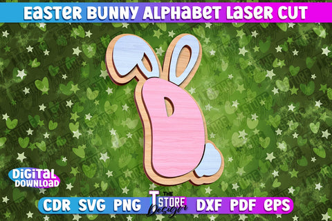 Easter Alphabet Laser Cut | Easter Design | CNC Files SVG The T Store Design 