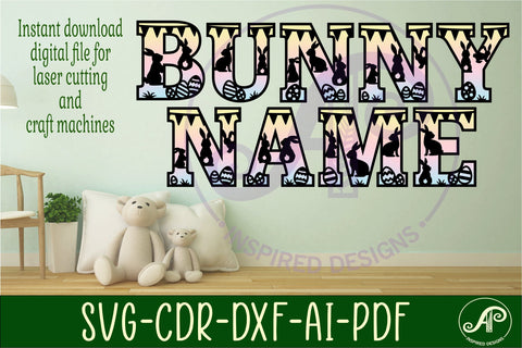 Easter alphabet set. 2 layer letters. 54 letter option SVG APInspireddesigns 