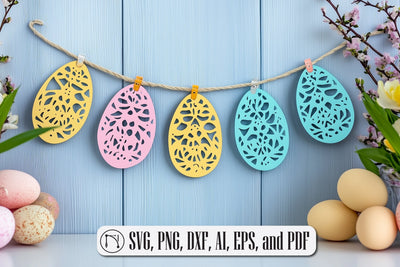 Easter Banners Laser Cut SVG cut file SVG MD JOYNAL ABDIN 