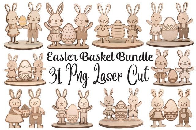 Easter Basket Bundle Png Laser Cut SVG Angelina750 
