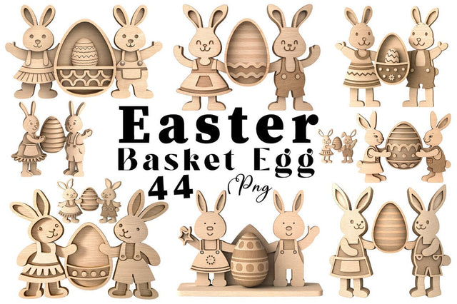 Easter Basket Egg Png Bundle SVG Angelina750 