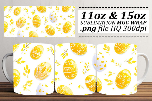 Easter Basket Mug Wraps | Spring Sublimation 11oz 15oz Sublimation afrosvg 