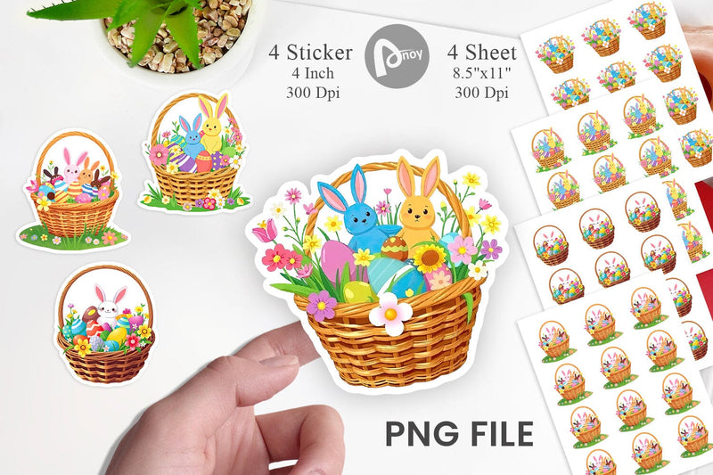 Easter Basket Sticker Sublimation artnoy 