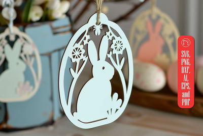 Easter Basket Tag laser cut SVG SVG MD JOYNAL ABDIN 