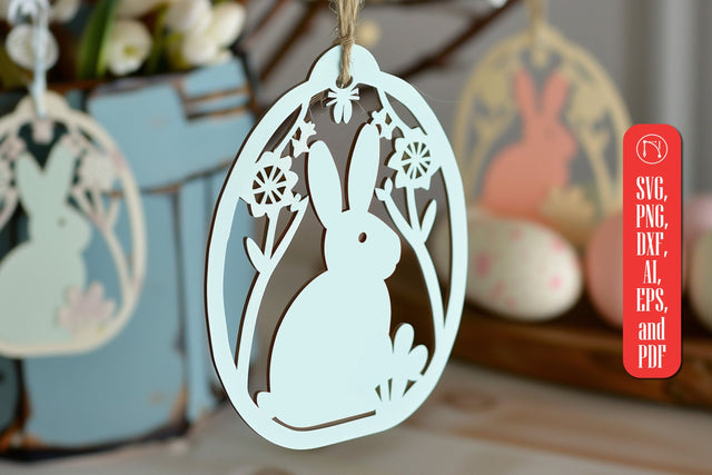 Easter Basket Tag laser cut SVG SVG MD JOYNAL ABDIN 