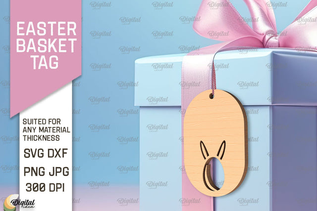 Easter Basket Tag SVG. Easter Laser Cut SVG Evgenyia Guschina 