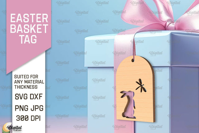 Easter Basket Tag SVG. Easter Laser Cut SVG Evgenyia Guschina 