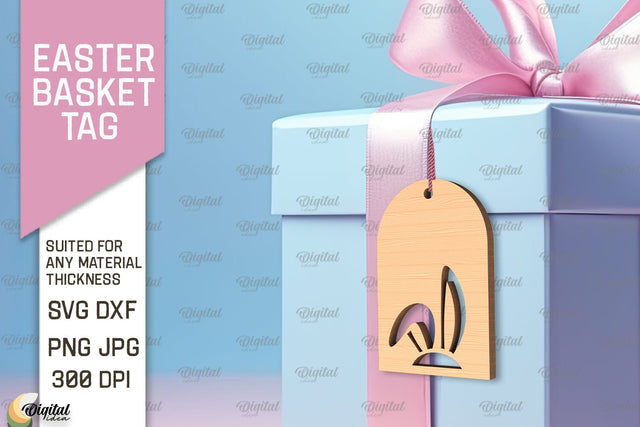 Easter Basket Tag SVG. Easter Laser Cut SVG Evgenyia Guschina 