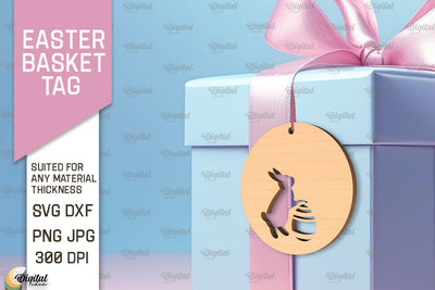 Easter Basket Tag SVG. Easter Laser Cut SVG Evgenyia Guschina 