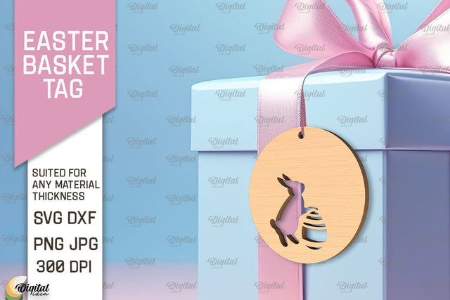 Easter Basket Tag SVG. Easter Laser Cut SVG Evgenyia Guschina 