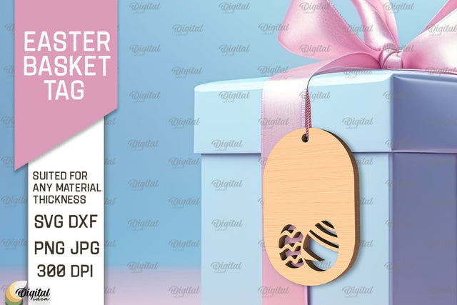 Easter Basket Tag SVG. Easter Laser Cut SVG Evgenyia Guschina 
