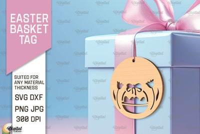 Easter Basket Tag SVG. Easter Laser Cut SVG Evgenyia Guschina 