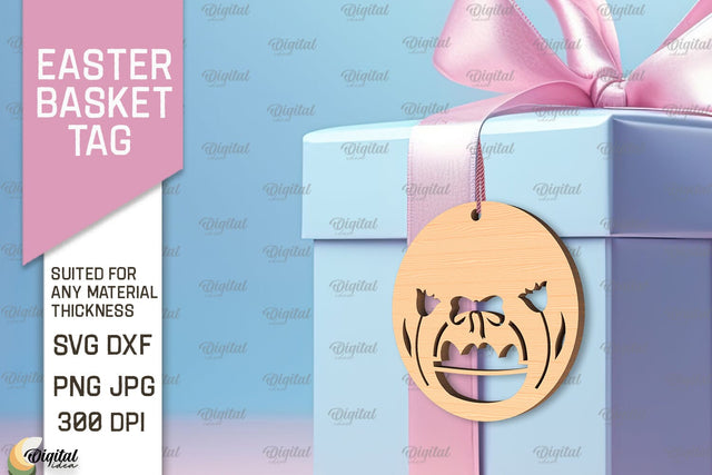 Easter Basket Tag SVG. Easter Laser Cut SVG Evgenyia Guschina 