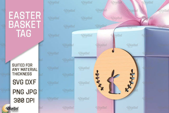 Easter Basket Tag SVG. Easter Laser Cut SVG Evgenyia Guschina 