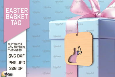Easter Basket Tag SVG. Easter Laser Cut SVG Evgenyia Guschina 