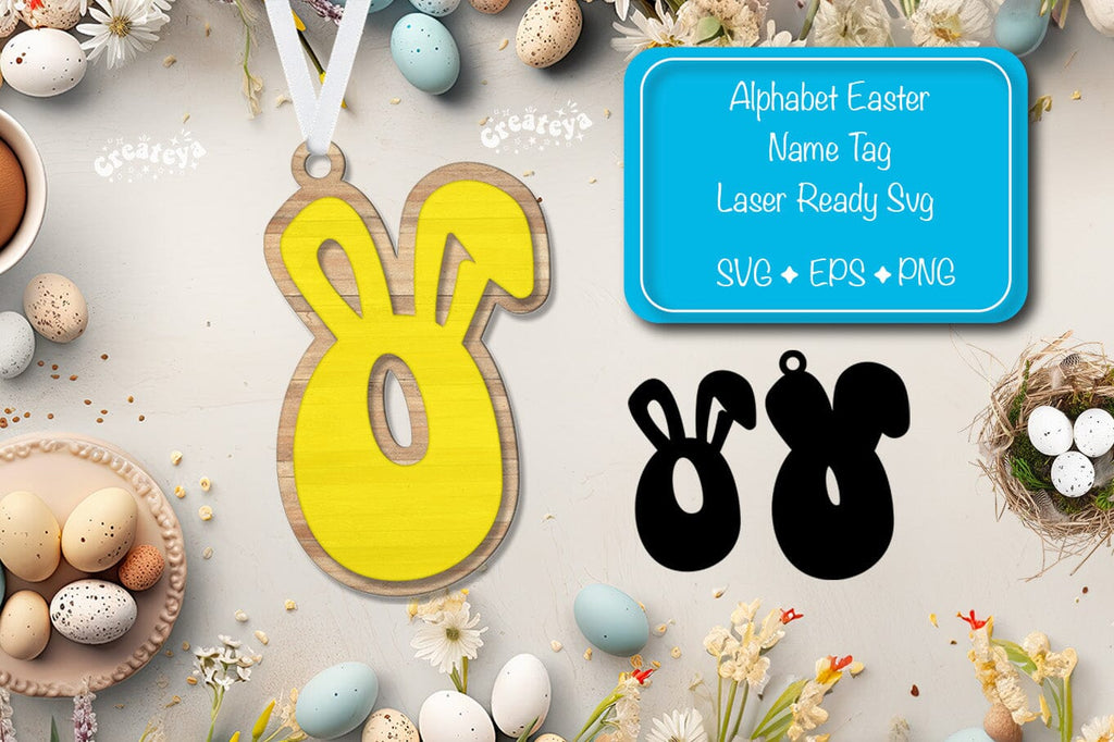 Easter basket tags Alphabet Letter O Easter tag Laser Cut. Easter Name ...