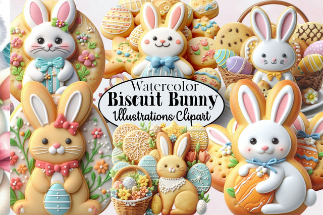 Easter Biscuit Bunny Sublimation Bundle Sublimation SVGArt 