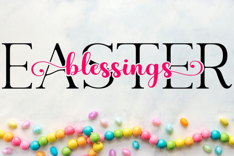 Easter Blessings | Knockout Style Digital Cut File SVG August Sun Fire 