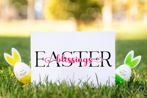 Easter Blessings | Knockout Style Digital Cut File SVG August Sun Fire 