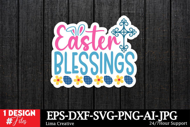 Easter Blessings Sticker ,Easter SVG ,Easter Bunny Sticker PNG,Easter Sublimation,Rabbit Silhoutee,EAster SVG Cut File,Easter Sticker Bundle SVG Insomnia Std 