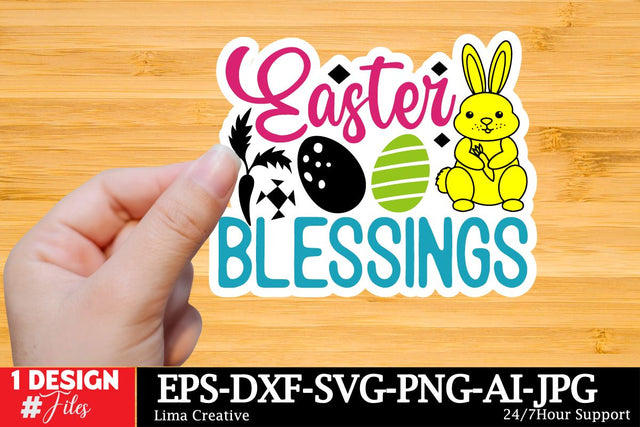Easter Blessings Sticker SVG Cut File, Happy Easter SVG Design, Easter SVG Bundle, Easter Sublimation PNG,Easter Sublimation Bundle, Easter GRaphic Illustration SVG Insomnia Std 