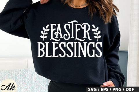 Easter Blessings SVG And Sticker PNG Design SVG akazaddesign 