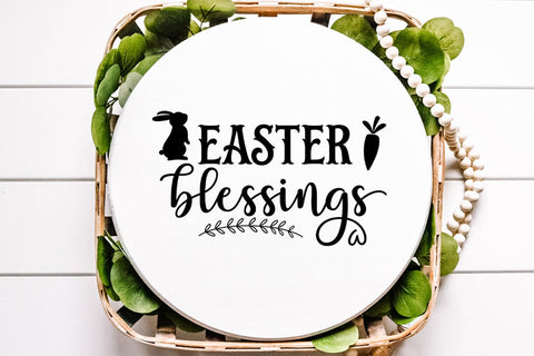 Easter Blessings SVG I Easter Door Sign SVG I Easter Sign SVG SVG Happy Printables Club 
