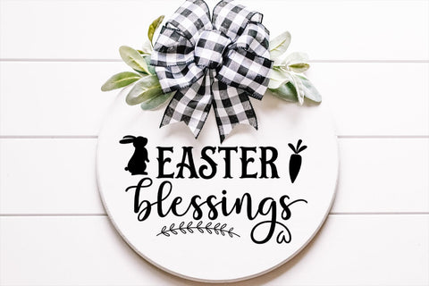 Easter Blessings SVG I Easter Door Sign SVG I Easter Sign SVG SVG Happy Printables Club 