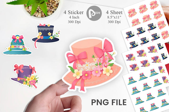 Easter Bonnet Sticker Sublimation artnoy 