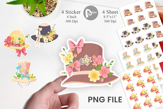 Easter Bonnet Sticker Sublimation artnoy 