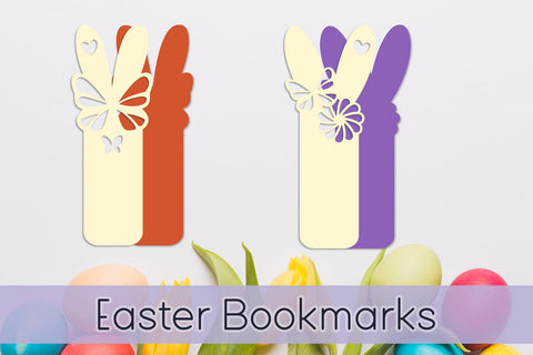 Easter bookmarks set with bunny ears and butterfly svg SVG AnastasiyaArtDesign 