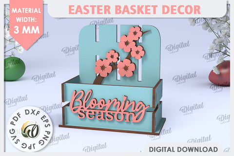 Easter Box Laser Cut. Easter Basket Decor SVG SVG Evgenyia Guschina 