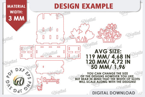 Easter Box Laser Cut. Easter Basket Decor SVG SVG Evgenyia Guschina 