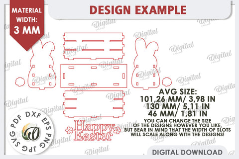 Easter Box Laser Cut. Easter Basket Decor SVG SVG Evgenyia Guschina 