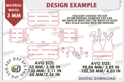 Easter Box Laser Cut. Easter Basket Decor SVG SVG Evgenyia Guschina 