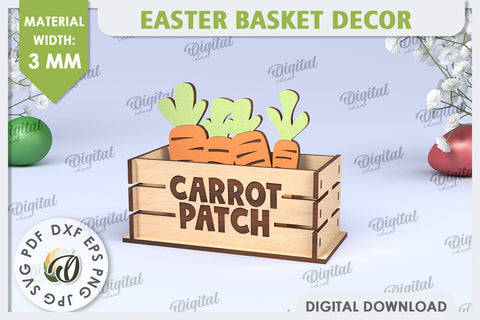 Easter Box Laser Cut. Easter Basket Decor SVG SVG Evgenyia Guschina 