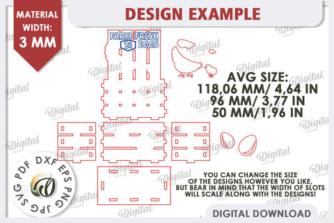 Easter Box Laser Cut. Easter Basket Decor SVG SVG Evgenyia Guschina 
