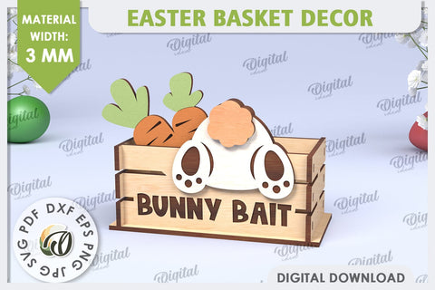 Easter Box Laser Cut. Easter Basket Decor SVG SVG Evgenyia Guschina 