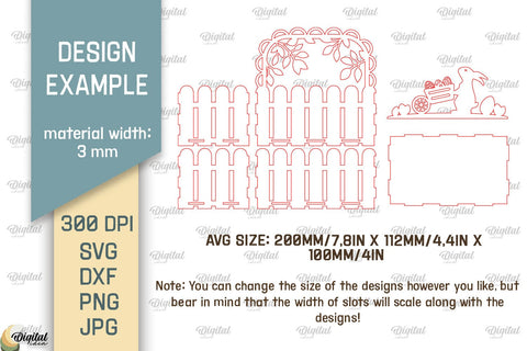 Easter Box SVG Bundle. 3D Easter Basket Laser Cut SVG Evgenyia Guschina 