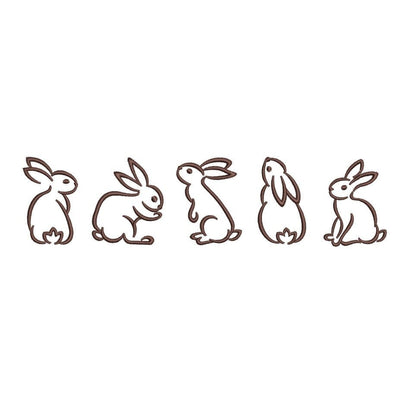 Easter Bunnies Embroidery Design, 5 sizes, Instant Download Embroidery/Applique DESIGNS Nino Nadaraia 